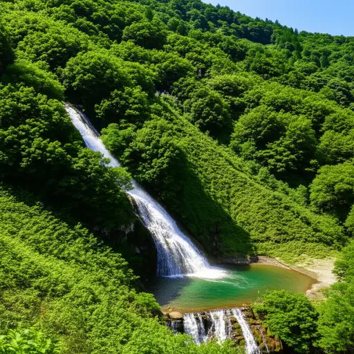 这条小溪最终汇入了山下的大湖。