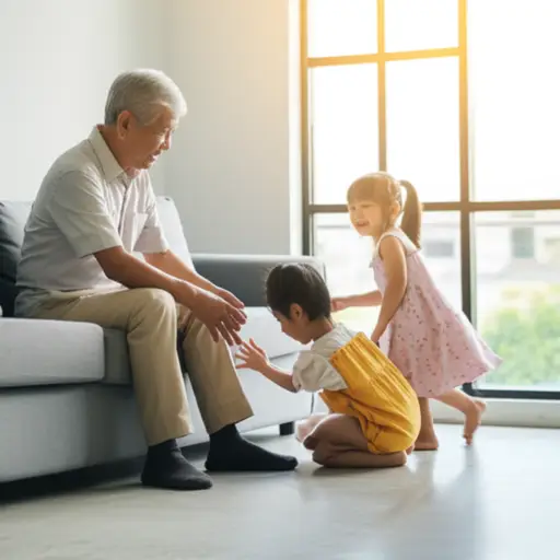 我的孙子们每年暑假都会来我家玩。
