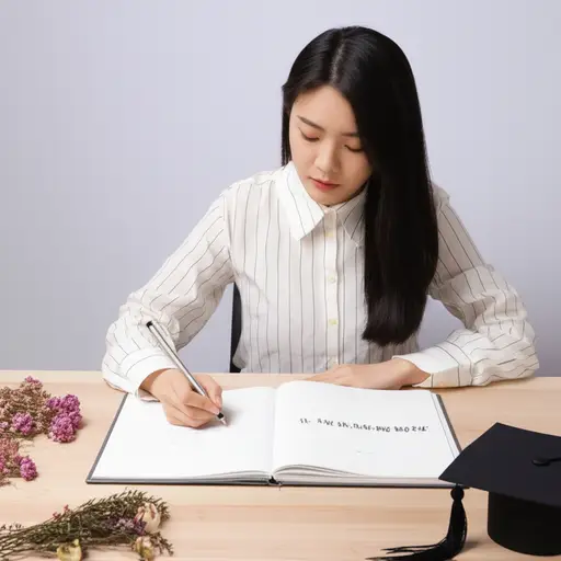 她在毕业相册的扉页上写了一段感人的题词。