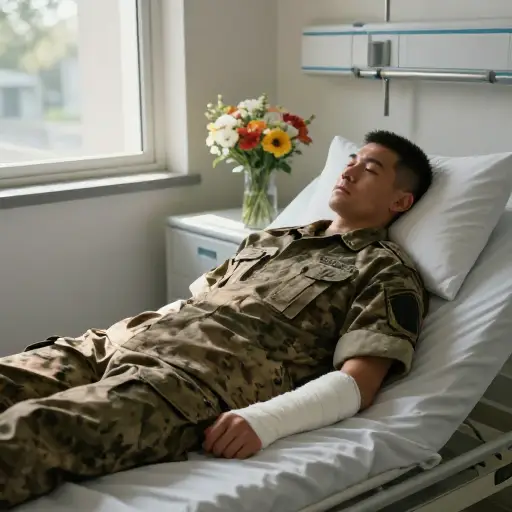 那名士兵幸存于枪伤。