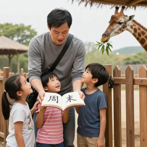 我爸爸说他下周会带我们去动物园。