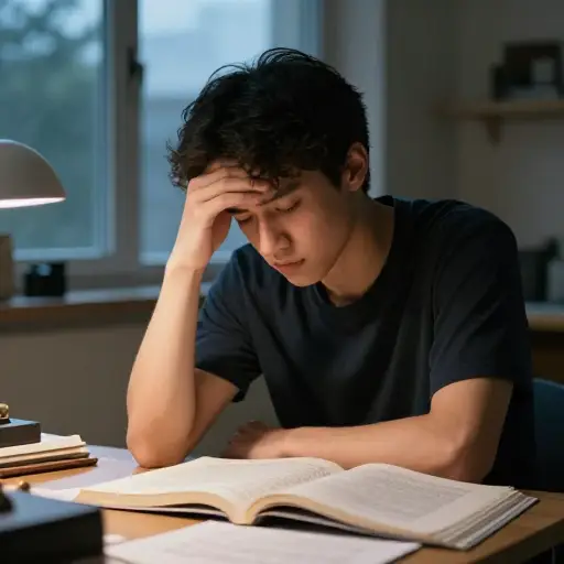 经过数小时的练习，当他仍然无法掌握这项技能时，他的挫败感显而易见。