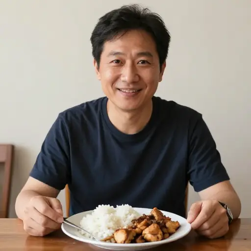 我喜欢米饭和鸡肉。