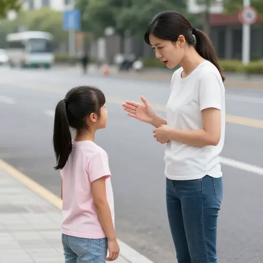 妈妈告诉她公交车晚点了。