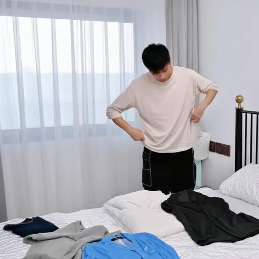 我正在穿衣服，请等一下。