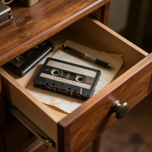 我在抽屉里发现了一盘80年代的录音带。