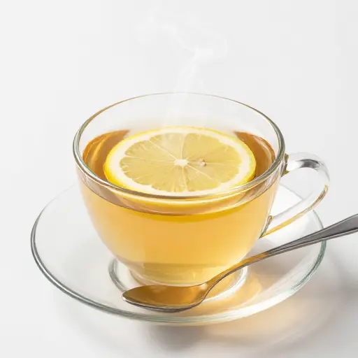 我喜欢在茶里加一片柠檬。