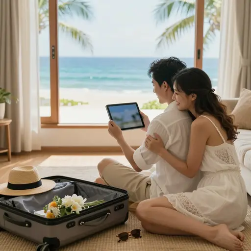 他们正在计划去夏威夷度蜜月。