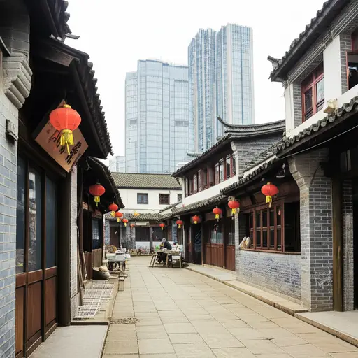 这个大城市里还保留着一些传统手工艺的小社区。