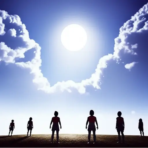 这个神话讲述了太阳和月亮是如何诞生的。