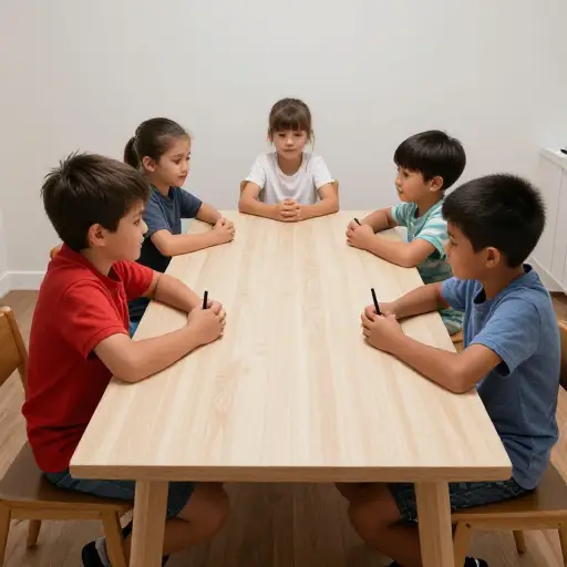 我以为我们会让孩子们坐在桌子的末端。
