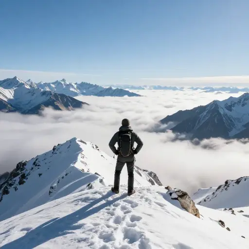 攀登珠穆朗玛峰是他登山生涯的最高点。