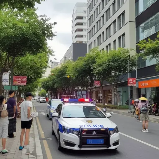 警笛声在街道上刺耳地响着。