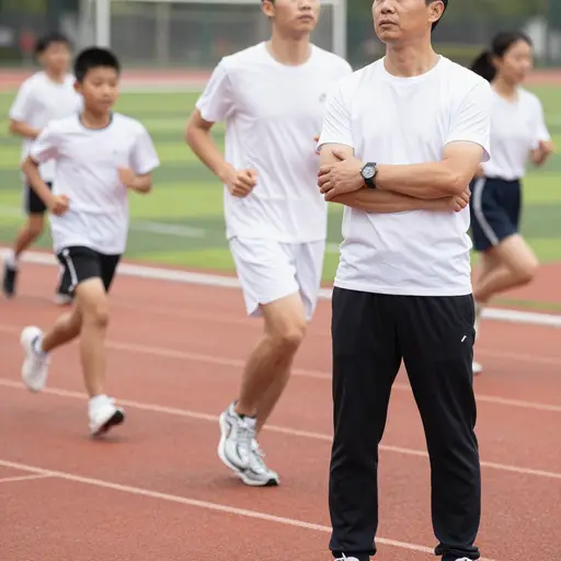 教练叫他们再跑一次。