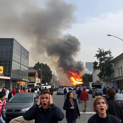 爆炸发生在几个街区之外，但我们都被其威力所震撼。