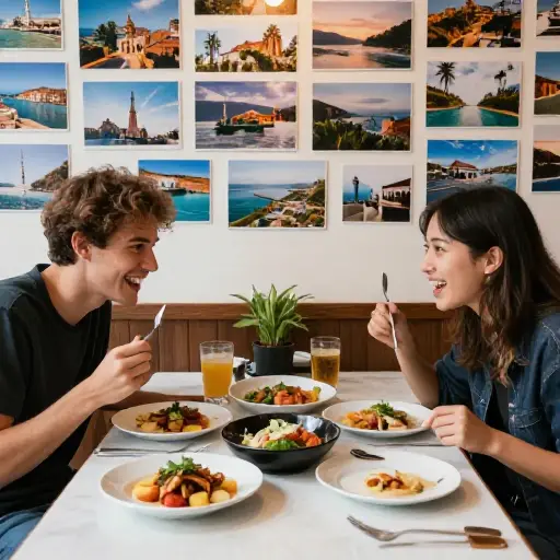 我们共享对美食和旅行的热爱。