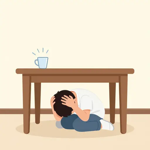 地震突然发生了。
