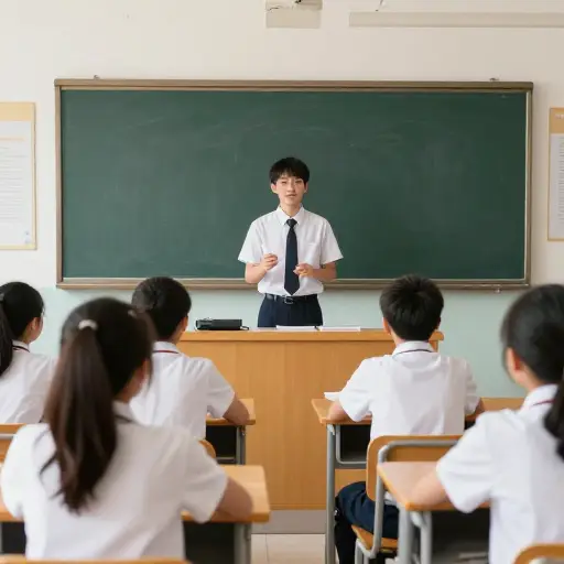 他告诉我们关于他的学校等等。