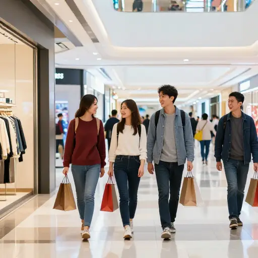 参观任何本地购物中心都表明年轻人是最频繁的购物者。