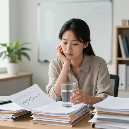 她平静地处理了这个棘手的问题。