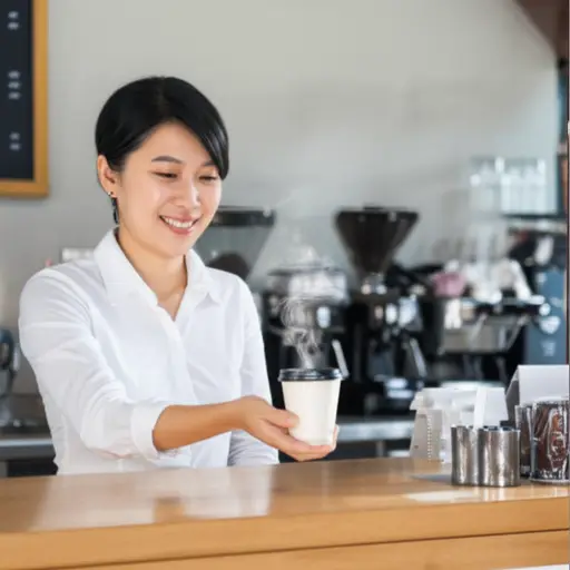 我要一杯咖啡，谢谢。