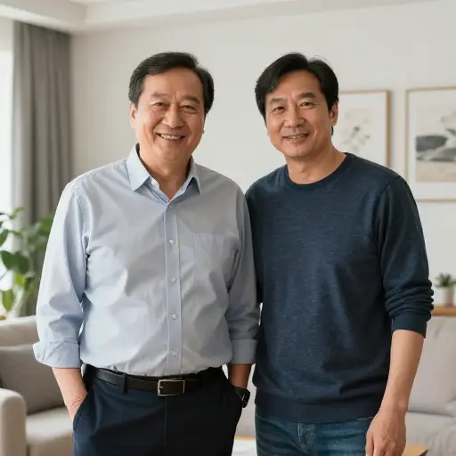 这位客人是爸爸的朋友。
