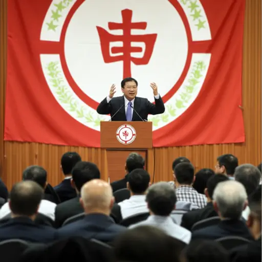 他的演讲只关注自己党派的政治立场，而非实际问题。