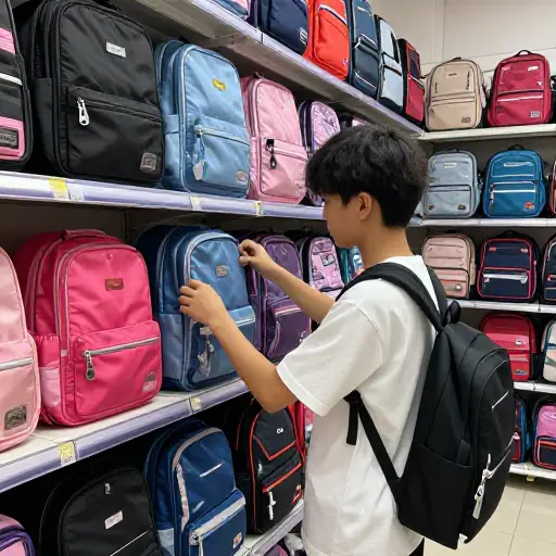 我正在为上学找一个新书包。