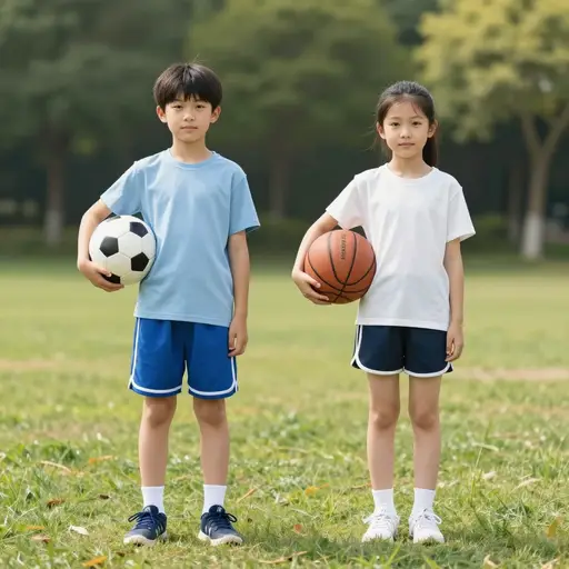 我弟弟喜欢足球，而我妹妹喜欢篮球。
