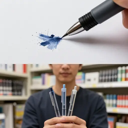 我的笔没墨了，我得买些新的。