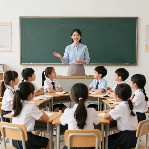 老师把孩子们分成了三个小组。