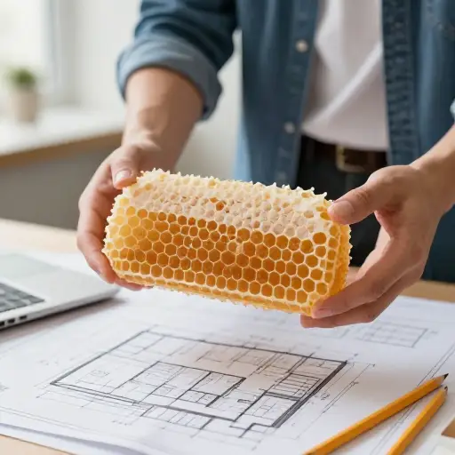 建筑师用蜂巢作为建筑结构的类比。