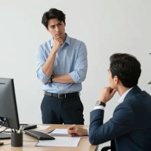 他向老板暗示了几次，如果得不到晋升他就会辞职。