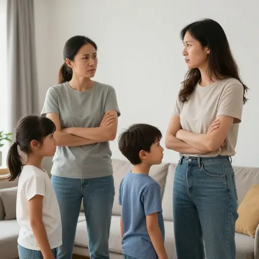 我们必须在孩子们面前停止争吵。