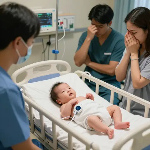 这个婴儿出生时有心脏问题，只存活了几个小时。