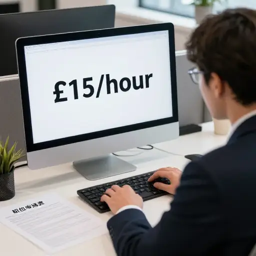 该公司为此职位支付每小时15英镑的费率。