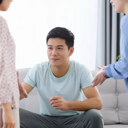 当我建议他早点休息时，他只是轻蔑地笑了笑。