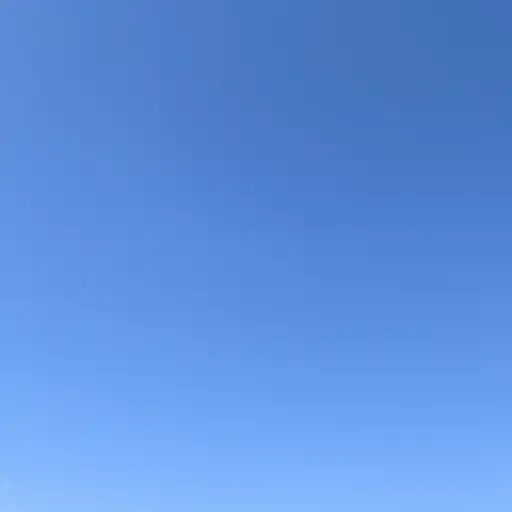 今天的天空特别蓝，没有一朵云。