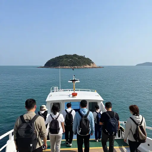 我们要去附近的一座岛一日游。
