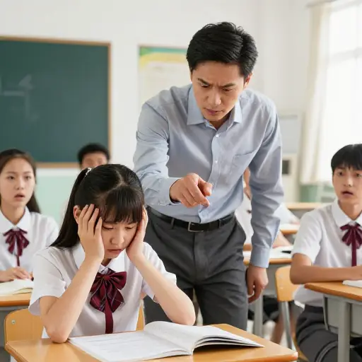 这位老师被指控粗暴地对待学生。