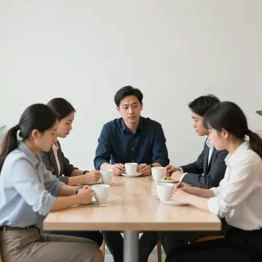他对同事的外表说了一句不合时宜的话，让整桌人陷入了尴尬的沉默。