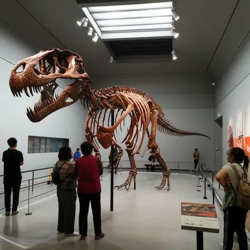 我最喜欢恐龙展览。