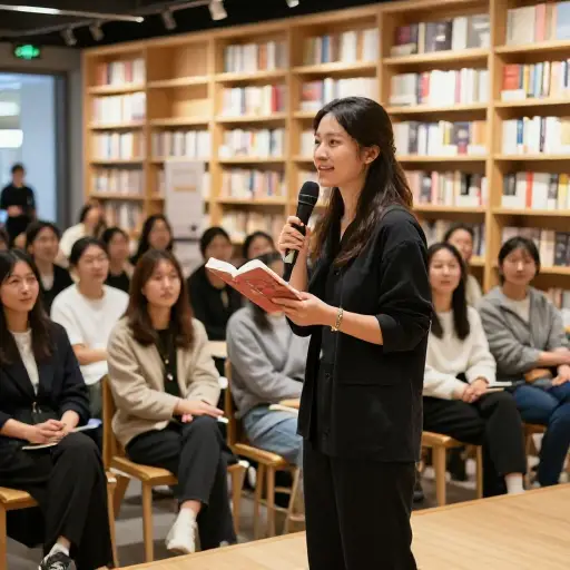 她将在作者活动中谈论她的新书。