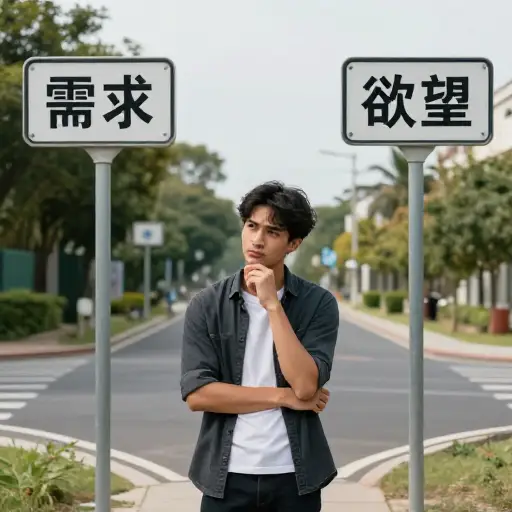 这个人将学会如何区分他的需求和欲望。