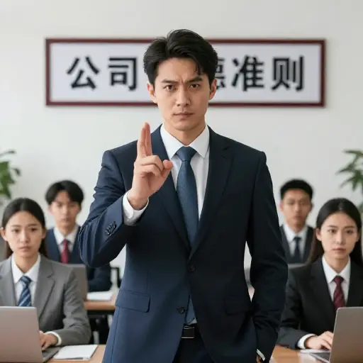 他的行为与公司的道德准则背道而驰。