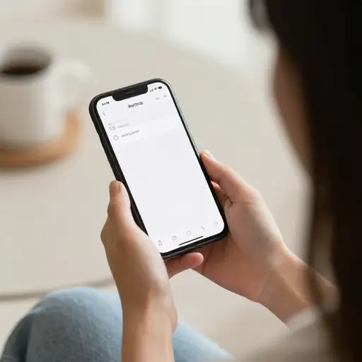 她给我发了一条短信。