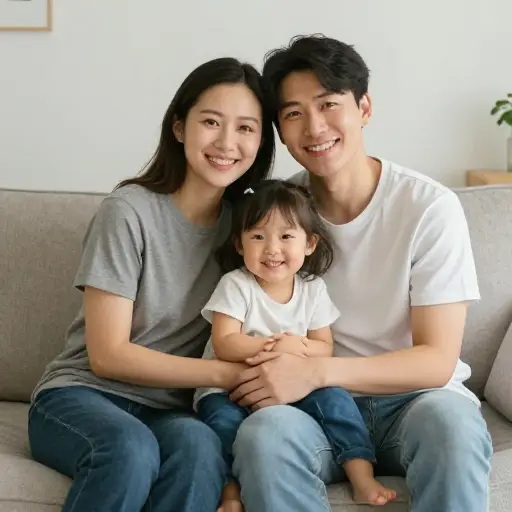 我和我的妻子以及我两岁的小女儿住在一起。