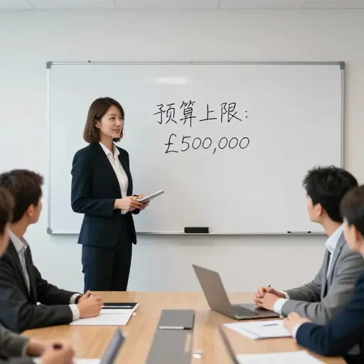 公司已将此项目预算的上限设定为五十万英镑。