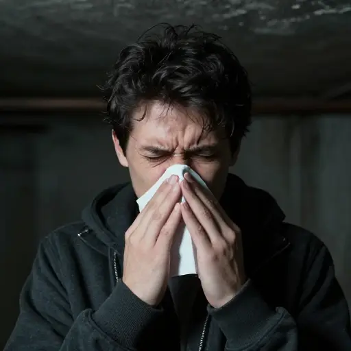 地下室里不新鲜的空气让人呼吸困难。