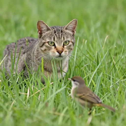 猫的捕猎行为是本能的。